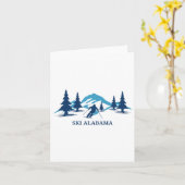 Ski Alama Ski Resort Skiër Kaart (Gele Bloem)