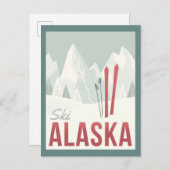 Ski Alaska Briefkaart (Voorkant / Achterkant)