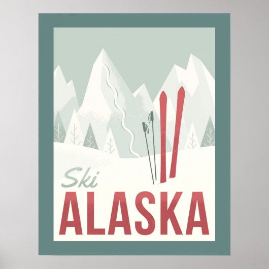 Ski Alaska Poster (Voorkant)