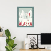Ski Alaska Poster (Thuiskantoor)