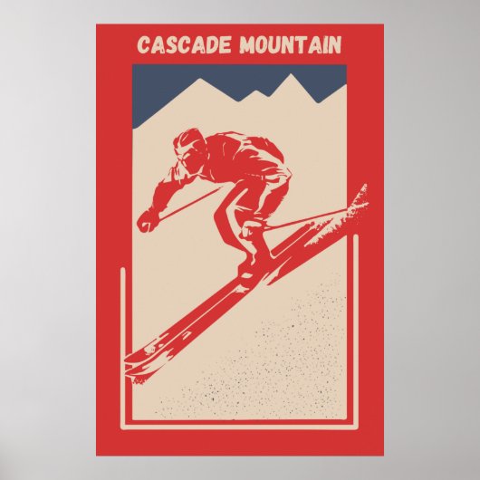 Ski Alberta Banff Resort Cascade Mountain Poster (Voorkant)