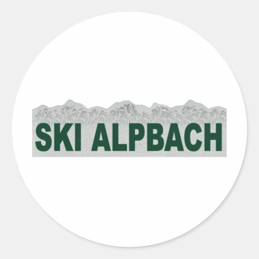 Ski Alpbach Ronde Sticker (Voorkant)