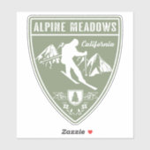 Ski Alpine Meadows California Sticker (Vel)