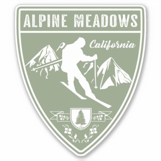 Ski Alpine Meadows California Sticker (Voorkant)
