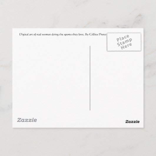 ski als een meisje briefkaart (Achterkant)