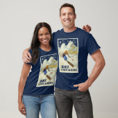 Ski als een meisje dat wintersport maakt t-shirt (Unisex)