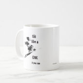 ski als een meisje koffiemok (Voorkant links)