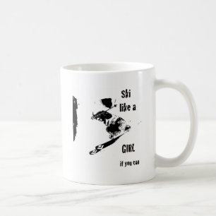 ski als een meisje koffiemok