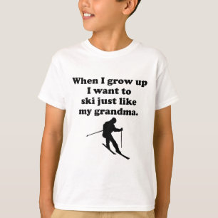 Ski als mijn oma t-shirt