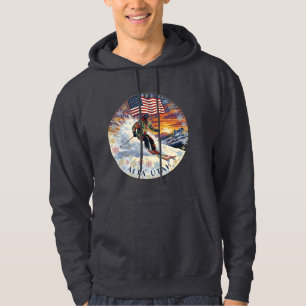 Ski Alta, Utah, Man Skiet Hoodie