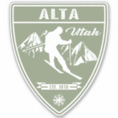 Ski Alta Utah Sticker (Voorkant)