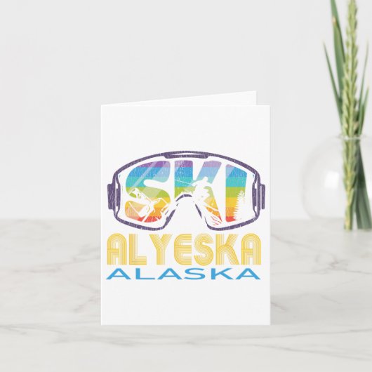 Ski Alyeska Alaska Skiing Vacation Kaart (Voorkant)