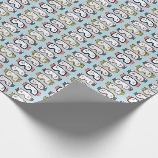 Ski and Snowboard Goggles Gift Wrap Cadeaupapier (Hoek)