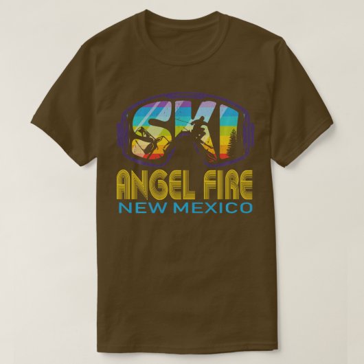 Ski Angel Fire New Mexico Skiing Vacation Long Sle T-shirt (Design voorkant)