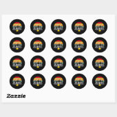 Ski Apache New Mexico1 Ronde Sticker (Vel)