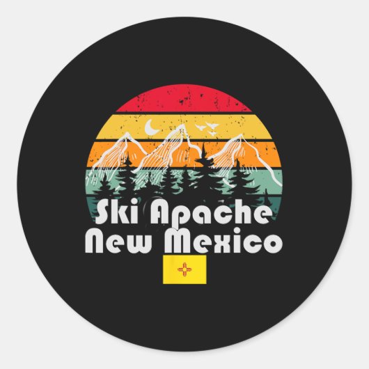 Ski Apache New Mexico1 Ronde Sticker (Voorkant)