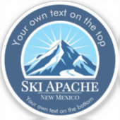 Ski Apache New Mexico skigebied Sticker (Voorkant)