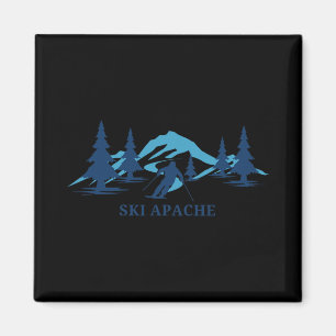 Ski Apache New Mexico Skioord Skiën Skiloper Magneet