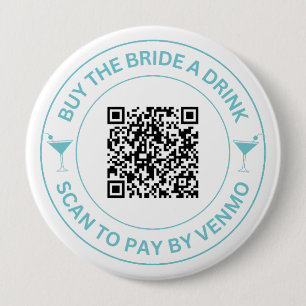 Ski Après Winter Bachelorette-feest Turquoise Ronde Button 4,0 Cm