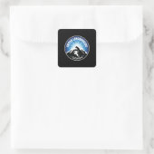 Ski Arosa Lenzerheide Switzerland Blue Vierkante Sticker (Tas)