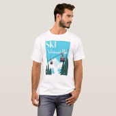 Ski Ashmont Hill Retro Ski Poster Style - Wit T-shirt (Voorkant volledig)