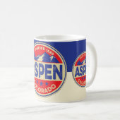 Ski Aspen Blue & Red Mug Koffiemok (Voorkant rechts)