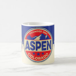 Ski Aspen Blue & Red Mug Koffiemok