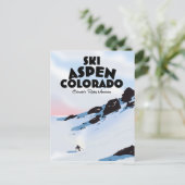 Ski Aspen Colorado Briefkaart (Staand voorkant)