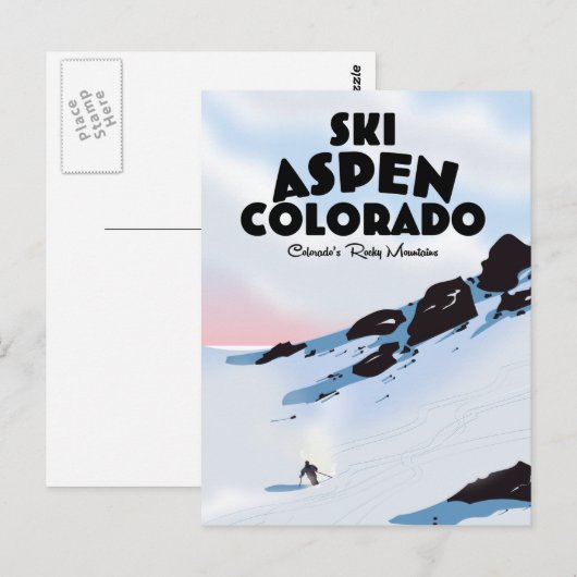 Ski Aspen Colorado Briefkaart (Voorkant / Achterkant)