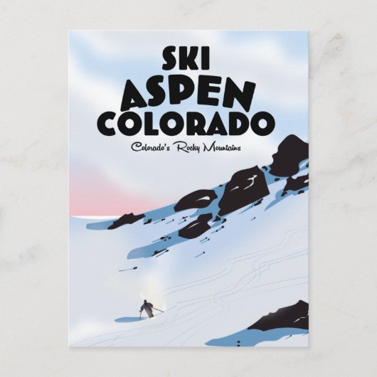 Ski Aspen Colorado Briefkaart (Voorkant)