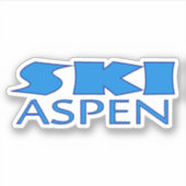 Ski Aspen Sticker, Aspen Sticker, Colorado, Sticker (Voorkant)