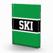 SKI Athletic Bold Helder Groen Zwart Wit Strepen Fotoblokken (Rechts)