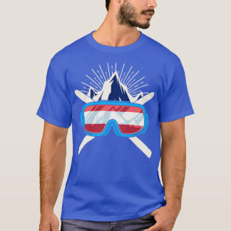 Ski Austria Austrian Skiing Skier Flag Winter Spor T-shirt