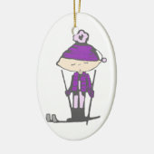Ski babe keramisch ornament (Links)