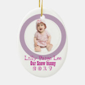 Ski babe keramisch ornament (Achterkant)