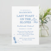 Ski Bachelorette laatste toast op de pistes Kaart (Staand voorkant)