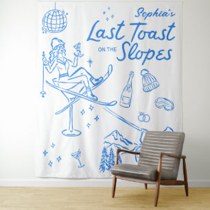 Ski Bachelorette Laatste Toast op de pistes Wandkleed