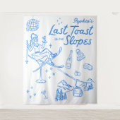 Ski Bachelorette Laatste Toast op de pistes Wandkleed (Voorkant)