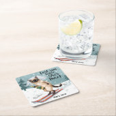 Ski Bachelorette Party Sticker  Bride on the Slope Kartonnen Onderzetters (Insitu)