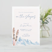 Ski Bachelorette Party Weekend Invitation Kaart (Staand voorkant)