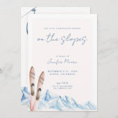 Ski Bachelorette Party Weekend Invitation Kaart (Voorkant / Achterkant)