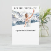 Ski Bachelorette Weekend Bride on the Slopes Kaart (Staand voorkant)