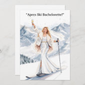 Ski Bachelorette Weekend Bride on the Slopes Kaart (Voorkant / Achterkant)