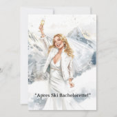 Ski Bachelorette Weekend Bride on the Slopes Kaart (Voorkant)