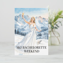 Ski Bachelorette Weekend Bride on the Slopes Kaart