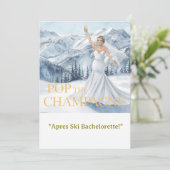 Ski Bachelorette Weekend Bride on the Slopes Kaart (Staand voorkant)