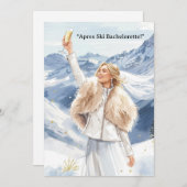 Ski Bachelorette Weekend Bride on the Slopes Kaart (Voorkant / Achterkant)