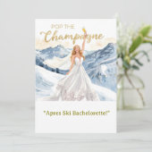 Ski Bachelorette Weekend Bride on the Slopes Kaart (Staand voorkant)