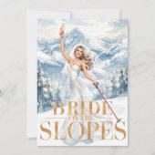 Ski Bachelorette Weekend Bride on the Slopes Kaart (Voorkant)
