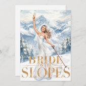 Ski Bachelorette Weekend Bride on the Slopes Kaart (Voorkant / Achterkant)